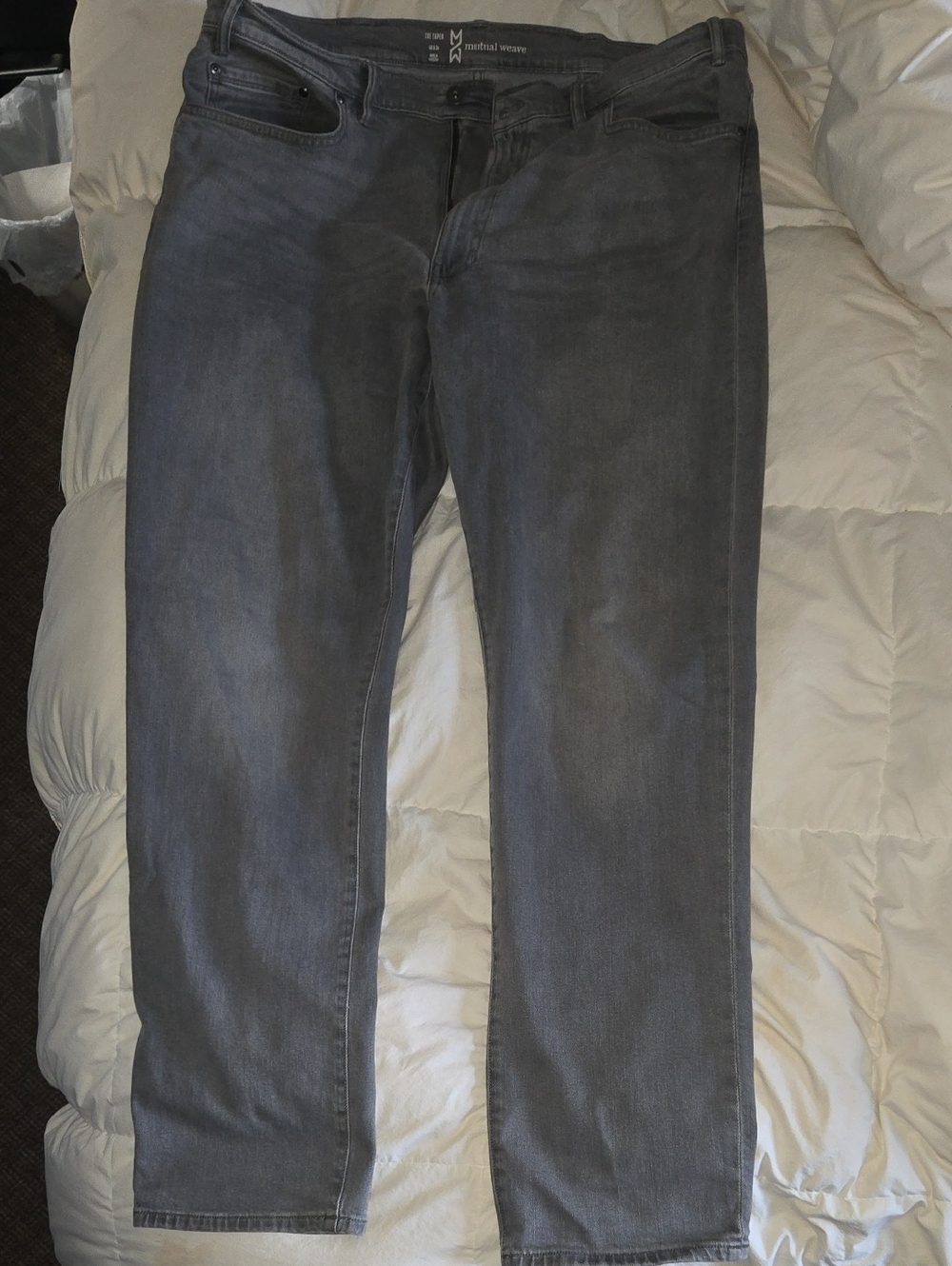 Men's Straight-Leg Grey Jeans